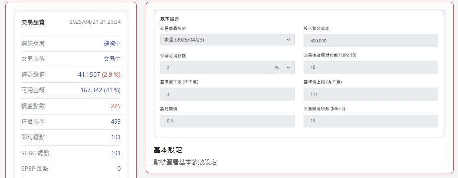 智能交易介面解說
